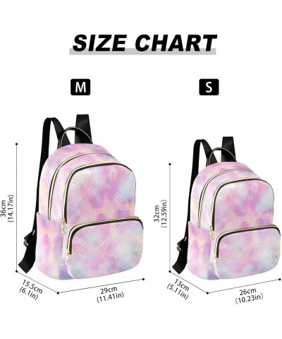 Women Backpack Batik Tie Dye Fairy Pink Durable Travel Backpack Lightweight Handbag Lady Purse Roomy Double Zipper Weekend Ba...