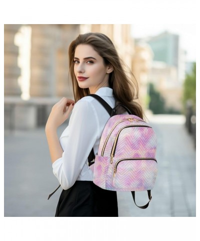 Women Backpack Batik Tie Dye Fairy Pink Durable Travel Backpack Lightweight Handbag Lady Purse Roomy Double Zipper Weekend Ba...