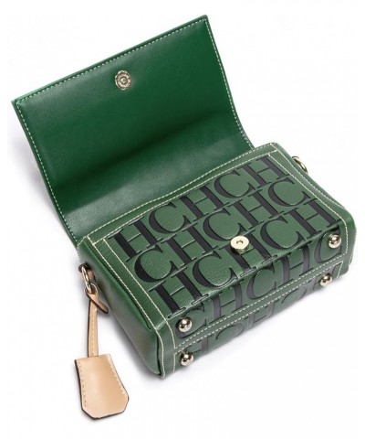 Womens Letter Printed Casual Daily Shoulder Bag Crossbody Bag Multiple Color Options Dark Green $30.70 Crossbody Bags