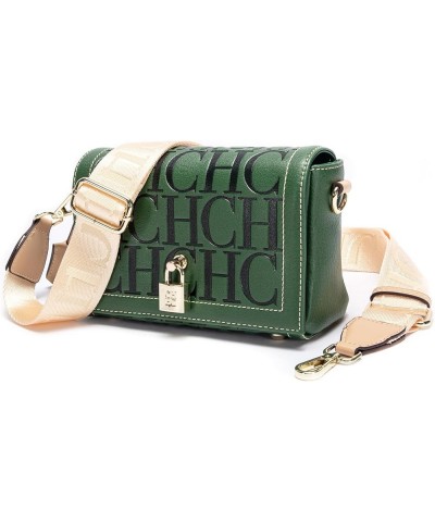 Womens Letter Printed Casual Daily Shoulder Bag Crossbody Bag Multiple Color Options Dark Green $30.70 Crossbody Bags