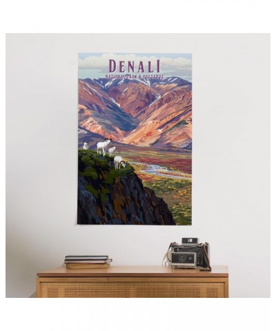 24x36 Inch Giclee Print, Denali National Park, Alaska, Painterly National Park Series $28.49 Totes