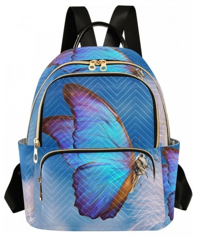 Morpho Butterfly Dandelion Mini Backpack Purse for Women Travel Bag Fashion Daypack Back Pack Shoulder Bag Multicolor Medium ...