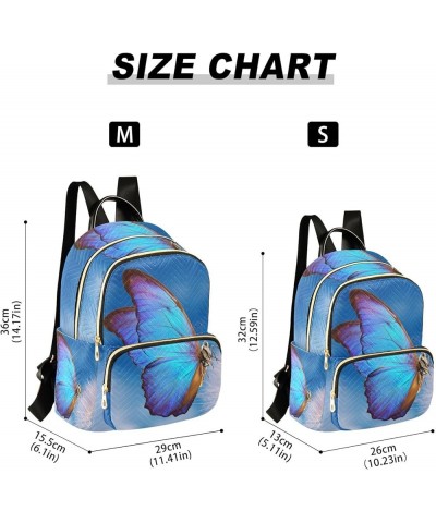 Morpho Butterfly Dandelion Mini Backpack Purse for Women Travel Bag Fashion Daypack Back Pack Shoulder Bag Multicolor Medium ...