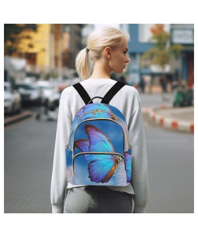 Morpho Butterfly Dandelion Mini Backpack Purse for Women Travel Bag Fashion Daypack Back Pack Shoulder Bag Multicolor Medium ...