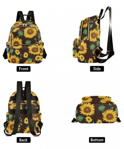 Sunflower Green Leave Casual Fashion Polyester Travel Rucksack Shoulder Bag Color Small $15.54 Backpacks