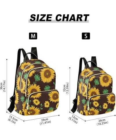 Sunflower Green Leave Casual Fashion Polyester Travel Rucksack Shoulder Bag Color Small $15.54 Backpacks