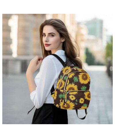 Sunflower Green Leave Casual Fashion Polyester Travel Rucksack Shoulder Bag Color Small $15.54 Backpacks