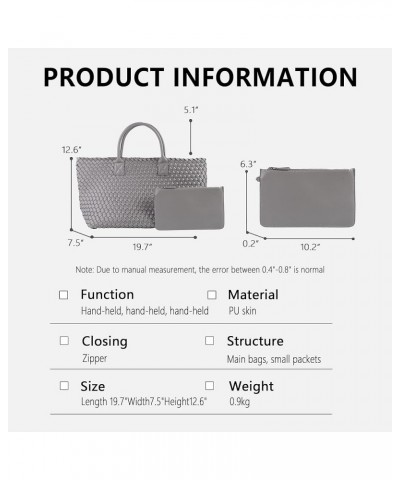 Designer Fashion Woven Vegan Leather Shopper Bag Bucket Bag Handbags and Purses Women Tote Bag Large Capacity Shoulder Bags G...