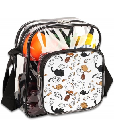 Pussycat Stadium-Approved Clear Crossbody Bag with Colorful Print Design Pussycat $9.60 Crossbody Bags