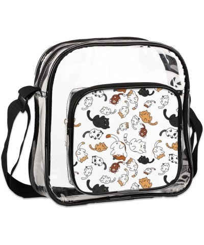 Pussycat Stadium-Approved Clear Crossbody Bag with Colorful Print Design Pussycat $9.60 Crossbody Bags