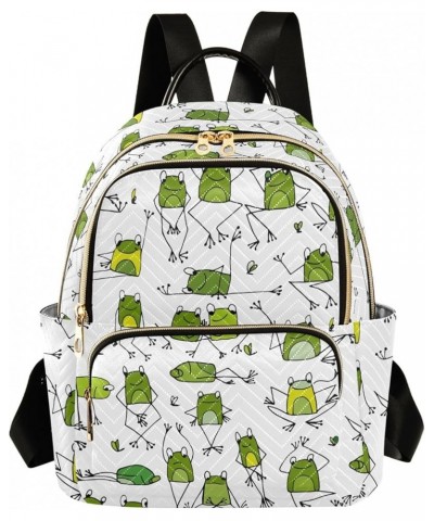 Travel Backpack Purse for Women Fashion Anti-theft Work Casual Cute Frogs Daypack Shoulder Bag Medium Size Small $15.17 Backp...