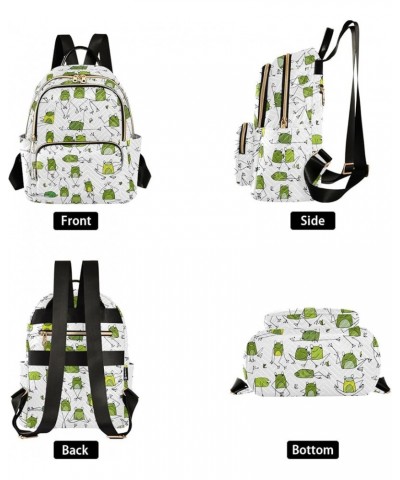 Travel Backpack Purse for Women Fashion Anti-theft Work Casual Cute Frogs Daypack Shoulder Bag Medium Size Small $15.17 Backp...