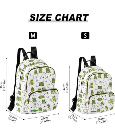 Travel Backpack Purse for Women Fashion Anti-theft Work Casual Cute Frogs Daypack Shoulder Bag Medium Size Small $15.17 Backp...