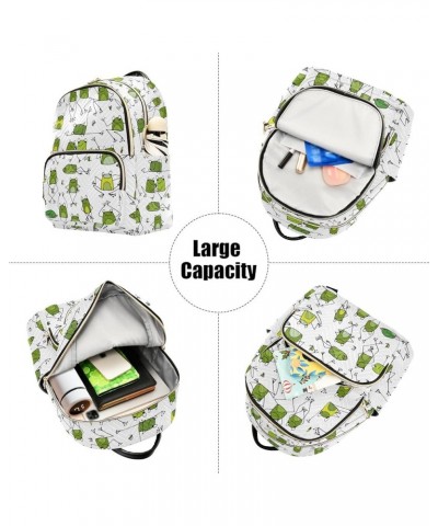 Travel Backpack Purse for Women Fashion Anti-theft Work Casual Cute Frogs Daypack Shoulder Bag Medium Size Small $15.17 Backp...