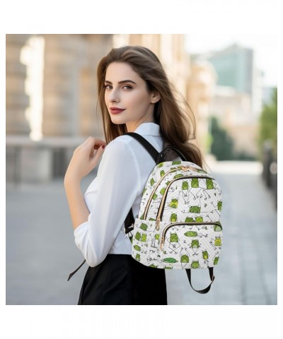 Travel Backpack Purse for Women Fashion Anti-theft Work Casual Cute Frogs Daypack Shoulder Bag Medium Size Small $15.17 Backp...