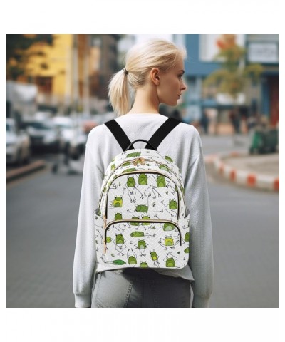 Travel Backpack Purse for Women Fashion Anti-theft Work Casual Cute Frogs Daypack Shoulder Bag Medium Size Small $15.17 Backp...