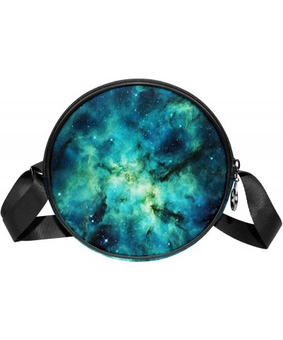 Crossbody Bags for Women,Crossbody Bag Men,Small Sling Bag,Blue and Green Galaxy,Crossbody Purse $8.59 Crossbody Bags