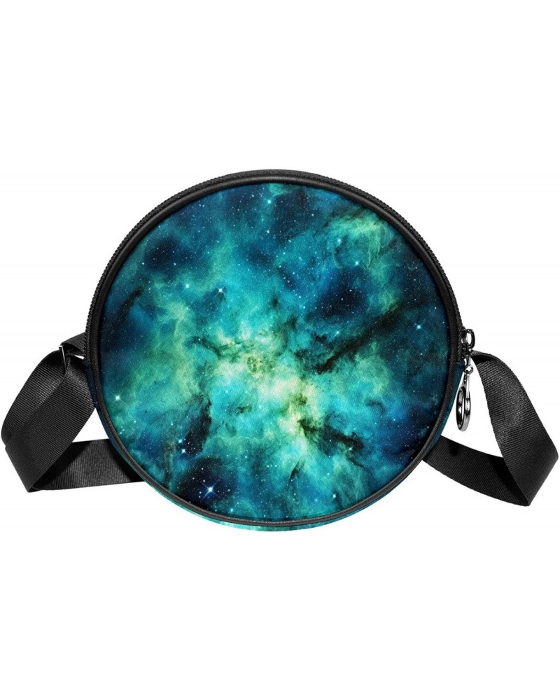 Crossbody Bags for Women,Crossbody Bag Men,Small Sling Bag,Blue and Green Galaxy,Crossbody Purse $8.59 Crossbody Bags