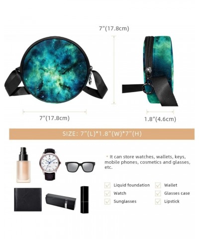 Crossbody Bags for Women,Crossbody Bag Men,Small Sling Bag,Blue and Green Galaxy,Crossbody Purse $8.59 Crossbody Bags