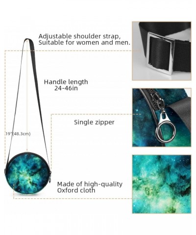 Crossbody Bags for Women,Crossbody Bag Men,Small Sling Bag,Blue and Green Galaxy,Crossbody Purse $8.59 Crossbody Bags