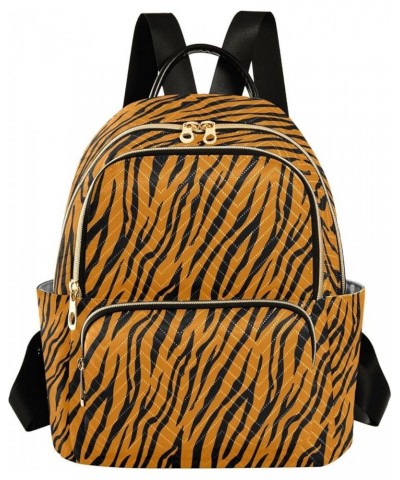 Tiger Striped Abstract Animal Women Backpack Purse Ladies Fashion Shoulder Bag Daypack Travel Bag 7.5L Medium $12.40 Backpacks