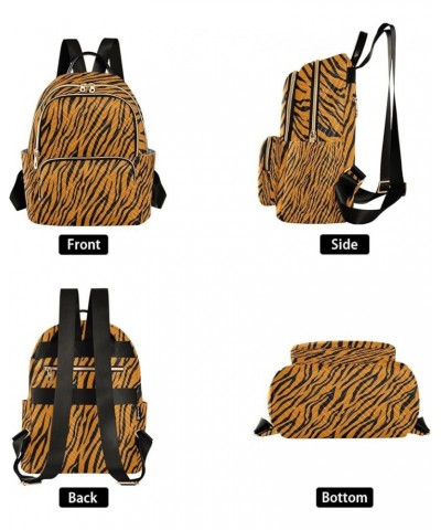 Tiger Striped Abstract Animal Women Backpack Purse Ladies Fashion Shoulder Bag Daypack Travel Bag 7.5L Medium $12.40 Backpacks