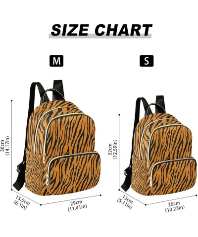 Tiger Striped Abstract Animal Women Backpack Purse Ladies Fashion Shoulder Bag Daypack Travel Bag 7.5L Medium $12.40 Backpacks