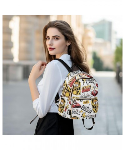 Vintage Arcade Machines Mini Backpack Purse for Women, Travel Backpack Fashion Backpack Lightweight Shoulder Bag Small Casual...