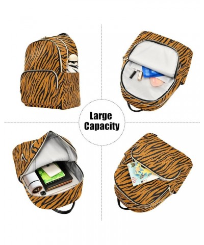 Tiger Striped Abstract Animal Women Backpack Purse Ladies Fashion Shoulder Bag Daypack Travel Bag 7.5L Medium $12.40 Backpacks