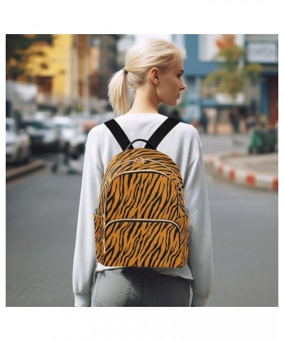 Tiger Striped Abstract Animal Women Backpack Purse Ladies Fashion Shoulder Bag Daypack Travel Bag 7.5L Medium $12.40 Backpacks