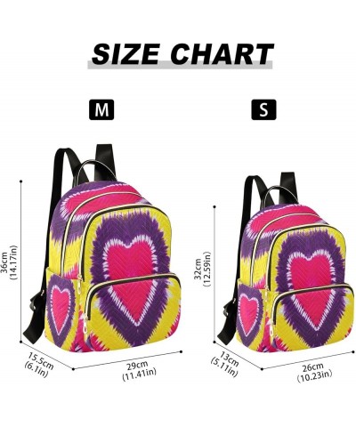 Oil Painting Heart Love Tie Women Backpack Purse Ladies Fashion Shoulder Bag Daypack Travel Bag 7.5L Medium $17.97 Backpacks