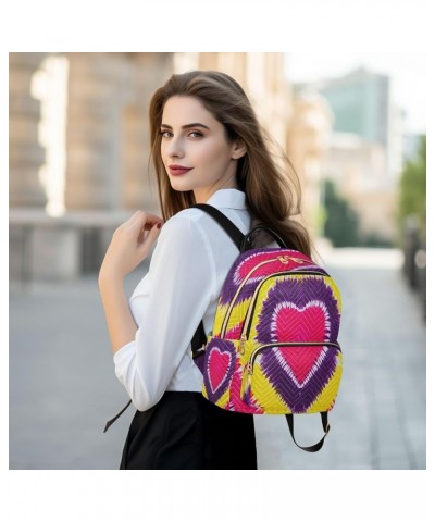 Oil Painting Heart Love Tie Women Backpack Purse Ladies Fashion Shoulder Bag Daypack Travel Bag 7.5L Medium $17.97 Backpacks