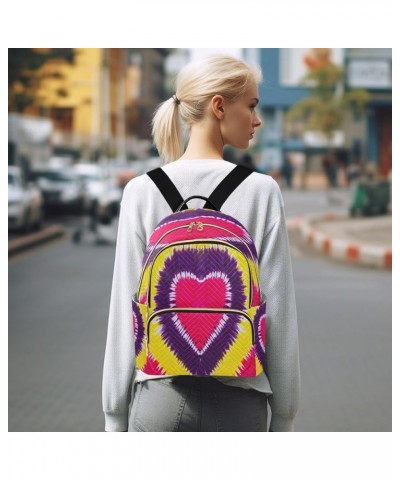 Oil Painting Heart Love Tie Women Backpack Purse Ladies Fashion Shoulder Bag Daypack Travel Bag 7.5L Medium $17.97 Backpacks