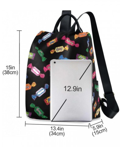 Colorful Candy Women Backpack Purse Anti-theft Travel Backpack Fashion Shoulder Handbag $18.80 Backpacks