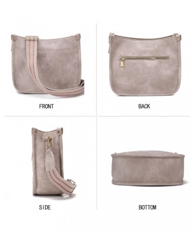 2024 New Women's Crossbody Bag, Shoulder Double Crossbody Bag, Large Capacity Shoulder Bag Grey $27.50 Crossbody Bags