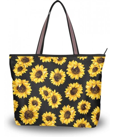 Women's Large Medium Size Handbag Flower Sunflower Vintage Shoulder Bag Handbag Casual Tote Flower Sunflower Vintage $13.56 T...