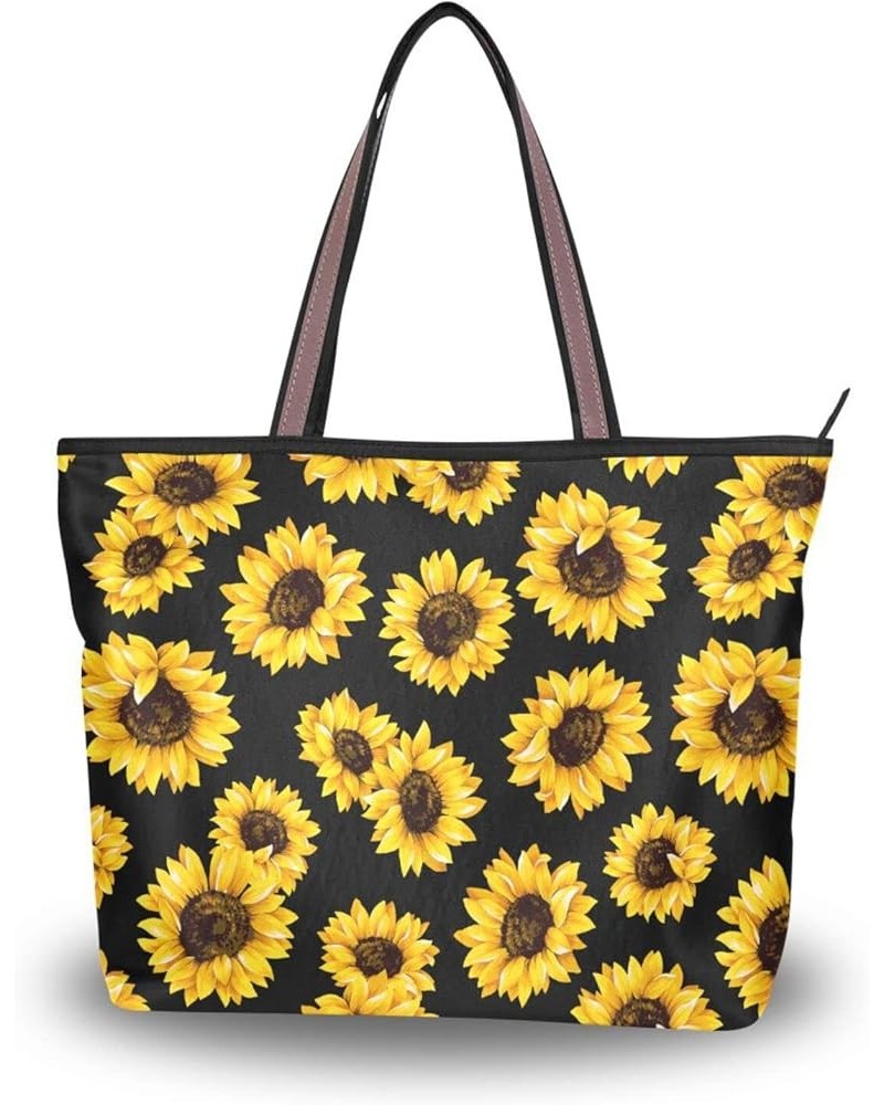 Women's Large Medium Size Handbag Flower Sunflower Vintage Shoulder Bag Handbag Casual Tote Flower Sunflower Vintage $13.56 T...