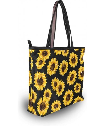 Women's Large Medium Size Handbag Flower Sunflower Vintage Shoulder Bag Handbag Casual Tote Flower Sunflower Vintage $13.56 T...