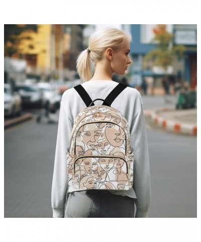 Travel Backpack Purse for Women Fashion Anti-theft Work Casual Modern Abstract Female Faces Daypack Shoulder Bag Medium Size ...