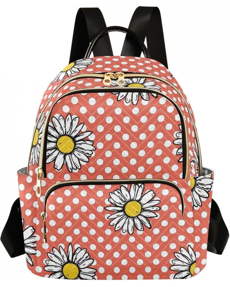 Mini Backpack Purse for Women Lightweight Girls Small Size Polka Dots Daisy School Teens College Traveling Small $13.53 Backp...