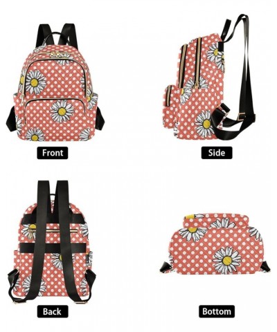 Mini Backpack Purse for Women Lightweight Girls Small Size Polka Dots Daisy School Teens College Traveling Small $13.53 Backp...