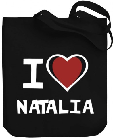 I love Natalia Bicolor Heart Canvas Tote Bag 10.5" x 16" x 4 $16.40 Totes