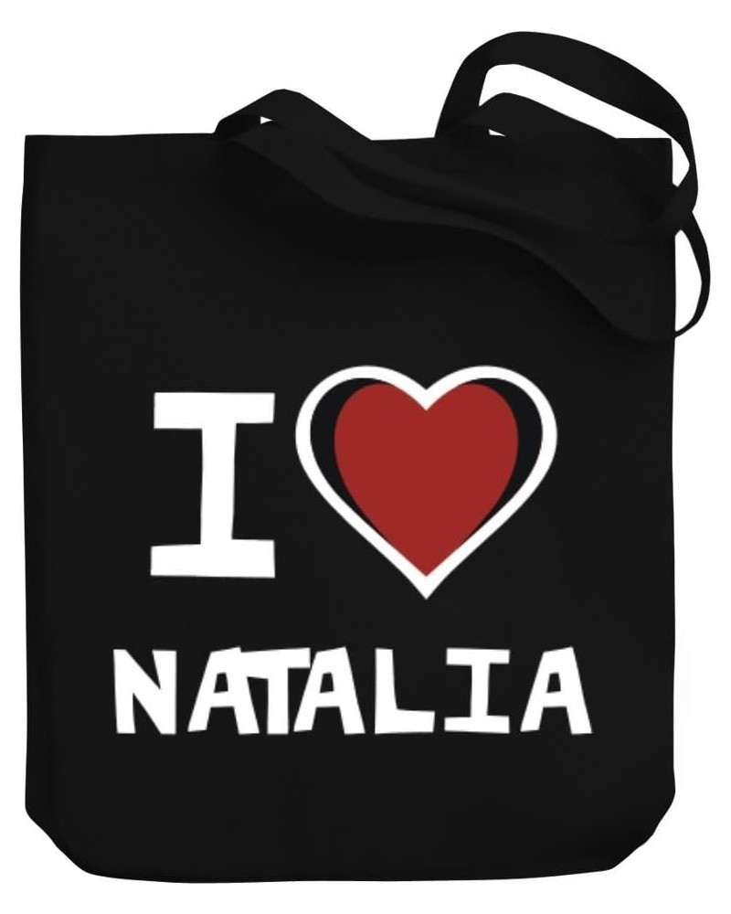 I love Natalia Bicolor Heart Canvas Tote Bag 10.5" x 16" x 4 $16.40 Totes