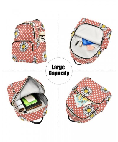 Mini Backpack Purse for Women Lightweight Girls Small Size Polka Dots Daisy School Teens College Traveling Small $13.53 Backp...