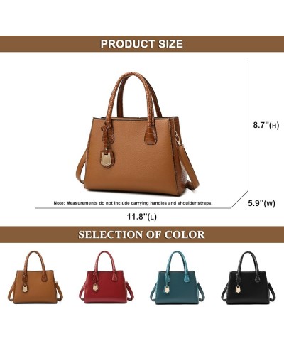 Fashion Handbags for Women, Ladies Classic Crossbody Shoulder Bags Tote Satchel 3pcs Purse Set with Adjustable Strap Black $3...