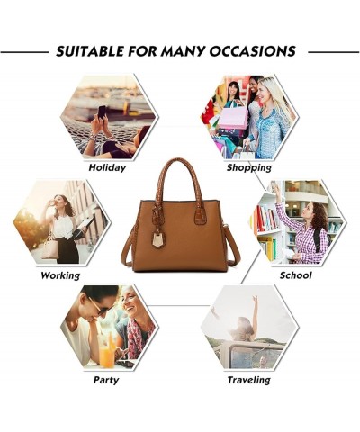 Fashion Handbags for Women, Ladies Classic Crossbody Shoulder Bags Tote Satchel 3pcs Purse Set with Adjustable Strap Black $3...