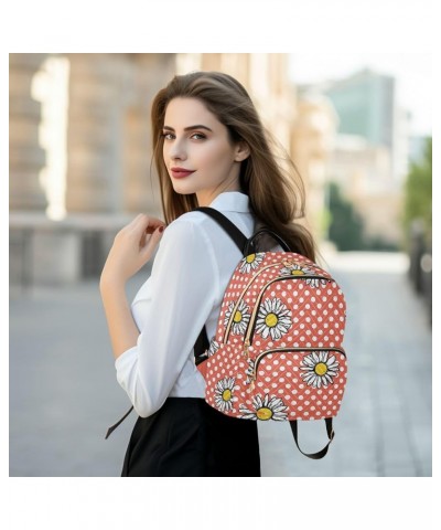 Mini Backpack Purse for Women Lightweight Girls Small Size Polka Dots Daisy School Teens College Traveling Small $13.53 Backp...