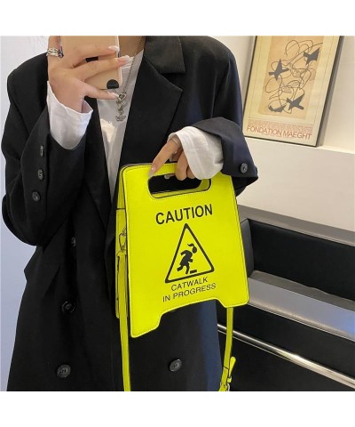 Bag Creative Printed Warning Sign Shoulder Fashion Design Multi-Color Gift Pink $20.16 Shoulder Bags