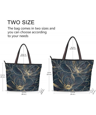 Luxury Golden Rose Flower Shoulder Bags Large Handle Ladies Handbag Multicoloured $13.50 Shoulder Bags