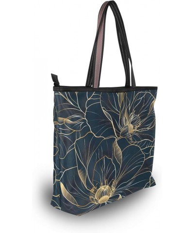 Luxury Golden Rose Flower Shoulder Bags Large Handle Ladies Handbag Multicoloured $13.50 Shoulder Bags